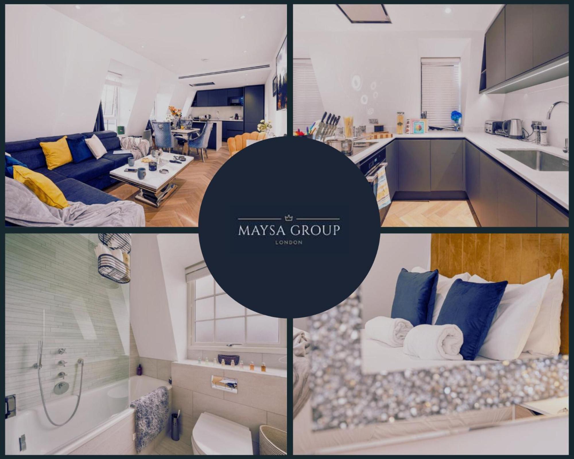 Stunning 1-Bedroom Penthouse In Marble Arch 72 伦敦 外观 照片